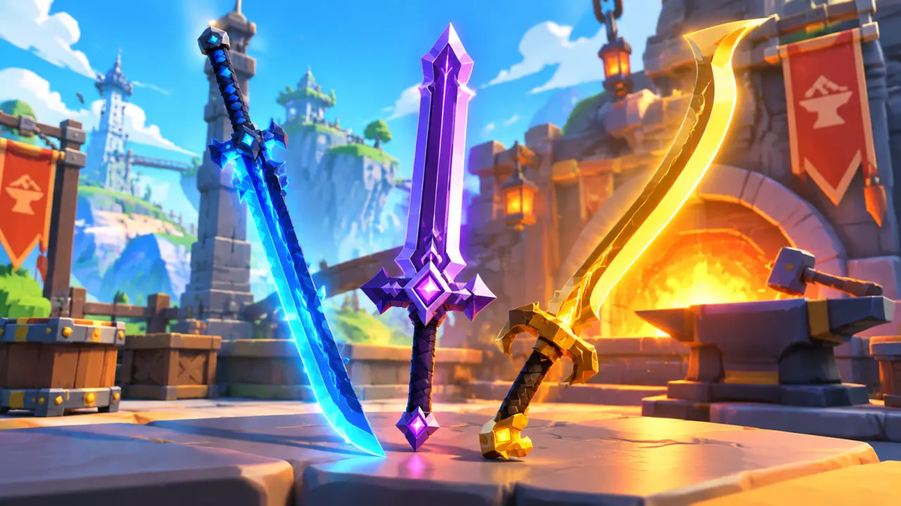 Weapons, Power, and Skills — illustrated cover