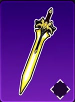 Chaos Reaver with a bright golden blade and ornate guard.