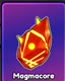 Glowing orange-red Magmacore.