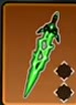 Storm Weaver with a green openwork blade.