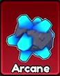Arcane ore with cyan-blue crystals.