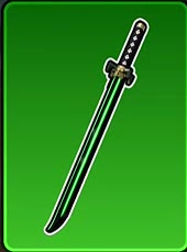Verdant Serpent katana with a green-edged blade.