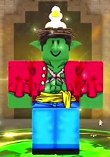 Goblin character with green skin and pointed ears.