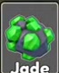 Jade ore with green deposits.