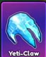 Pale blue Yeti-Claw mineral.
