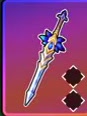 Amethyst Crescent with a pale blade and purple-blue star guard.