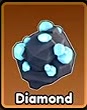 Diamond ore with pale blue crystals.