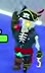 Skeleton Captain with a black pirate hat and skeletal torso.