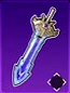 Celestial Hilt with a gold crown-shaped guard and blue-purple blade.