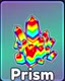 Rainbow-colored Prism crystal cluster.