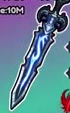 Voidwalker with a dark blue blade and curled guard.