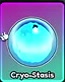 Pale cyan Cryo-Stasis orb.