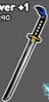 Silent Whisper with a slim silver blade and dark handle.