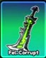 Fel-Corrupt with a green blade and pale serrated edge.